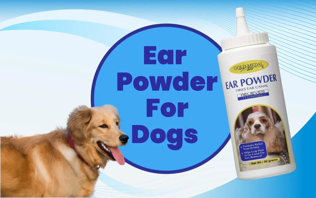 Ear Powder for Dogs Reduce Moisture & Prevent Wax Buildup