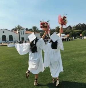 Pure Grace: White Graduation Dress
