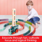 Domino Train Toys Baby Toys Car Puzzle Automatic Release Licensing Electric Building Blocks Train Toy - Image 5